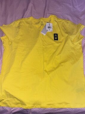 adidas Women's Bright Yellow Crewneck Tee